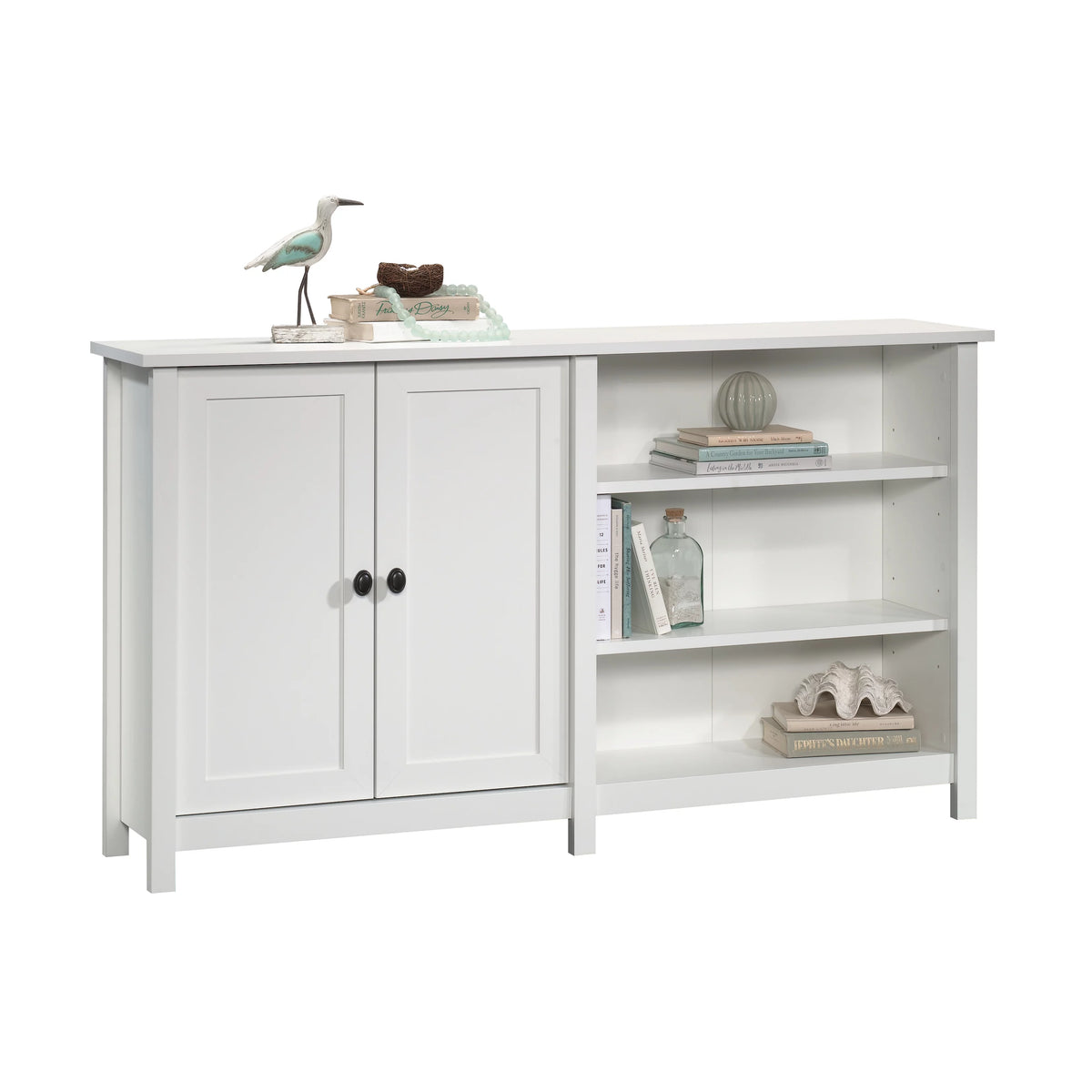 Soft White Storage Console TV Stand C890