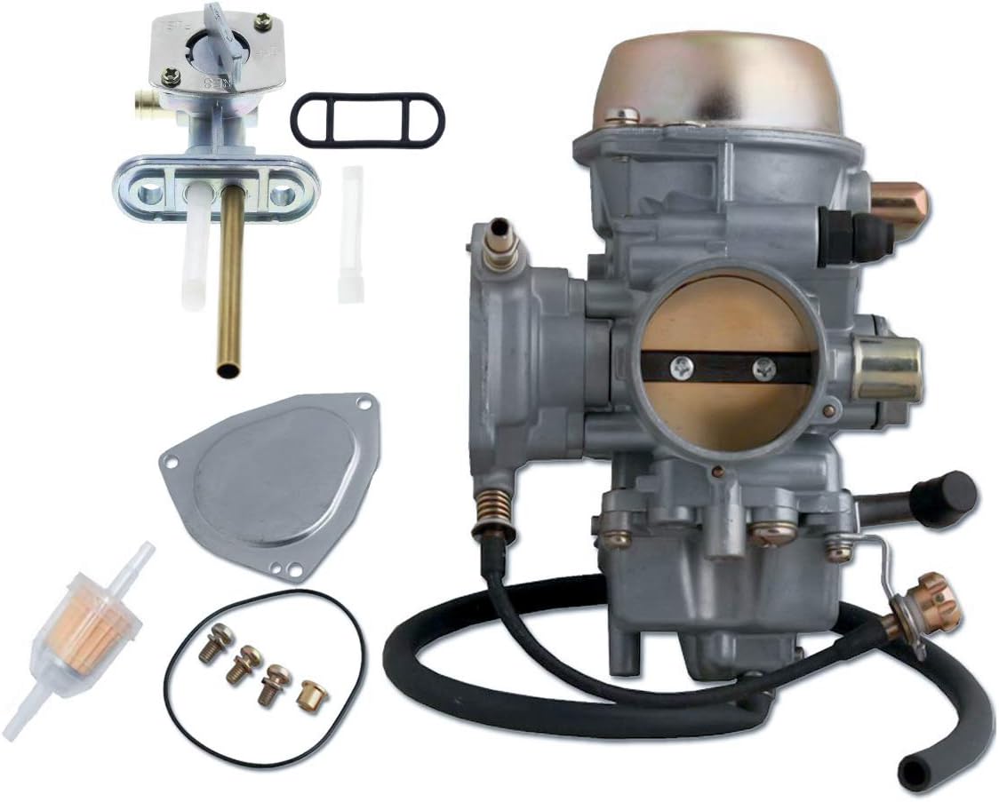 Carburetor Carb Kit with Fuel Switch Valve Petcock ATV Carb Pack of 2 W1368