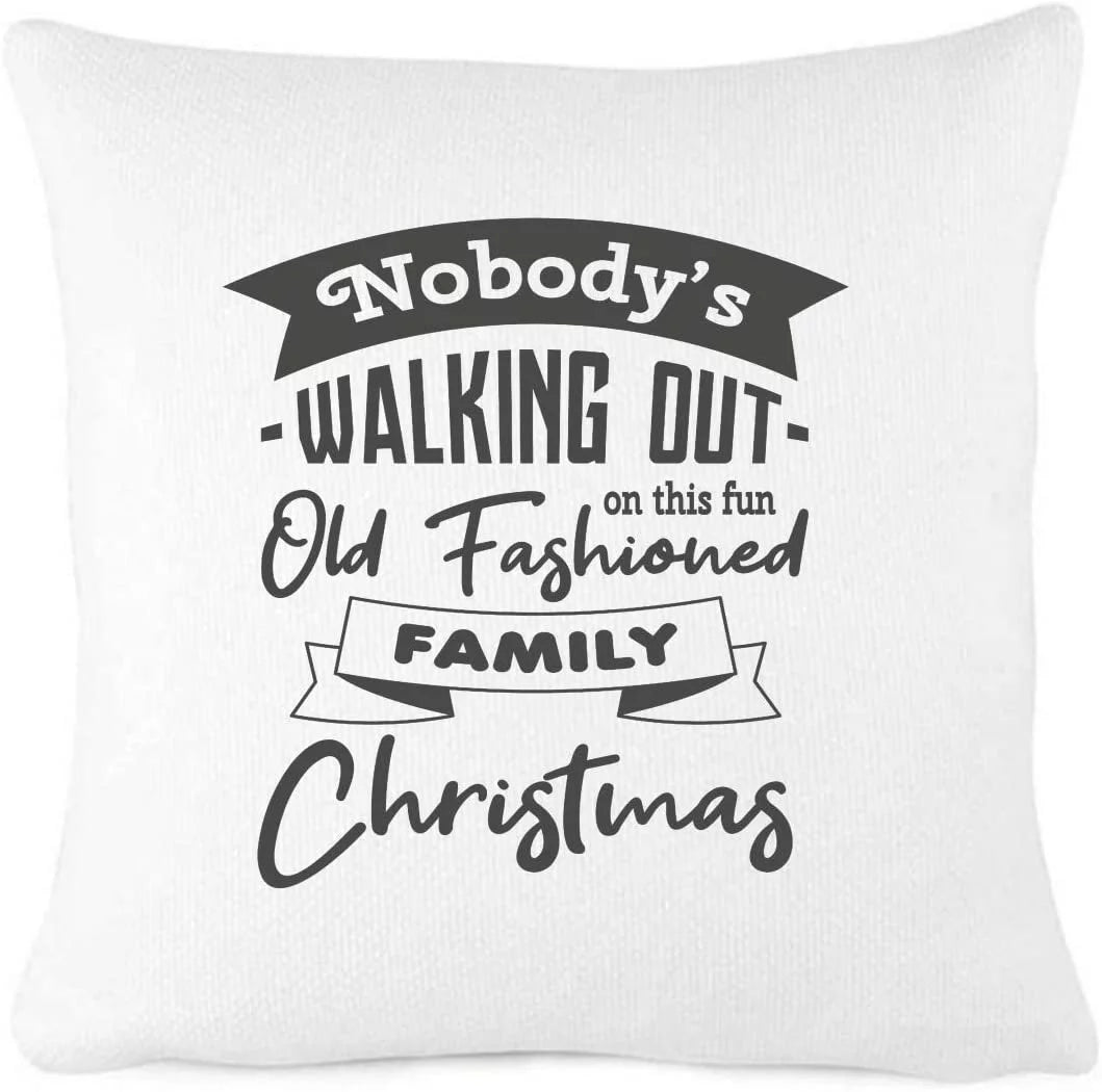 Christmas Pillow Cover Cotton Linen Throw H4992
