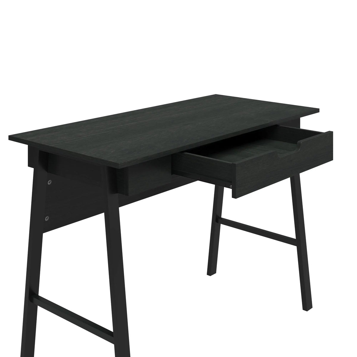 Black Oak Computer Desk with Drawer F5459