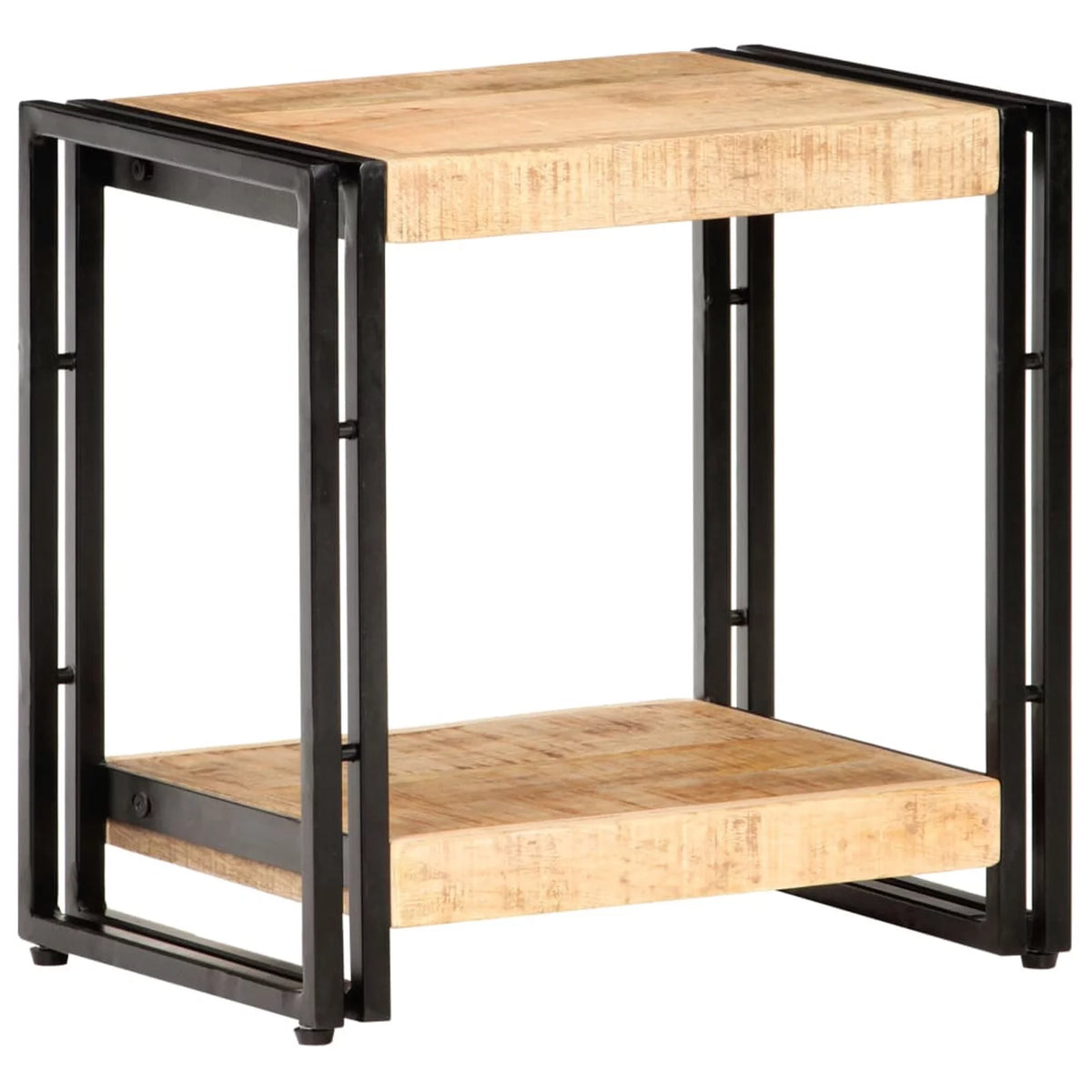 Side Table with Storage Shelf Mango Wood Q181939
