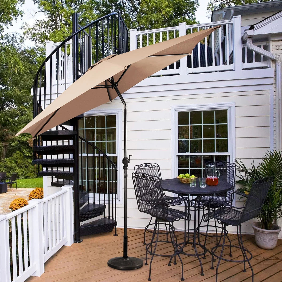 10FT Beige Patio Umbrella H60941