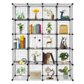 Black Metal 20-Cube Organizer Shelves L339915