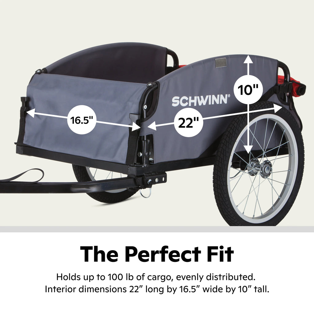 Cargo Trailer, 100 lbs capacity, gray / red R620102