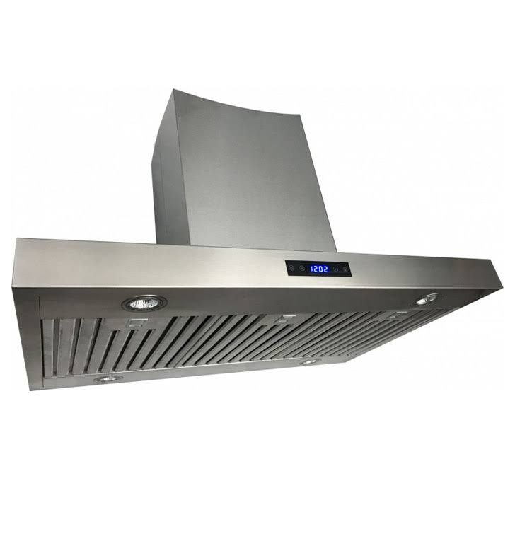 36 Inch Wide Island Range Hood with Touch Stainless Steel C4104