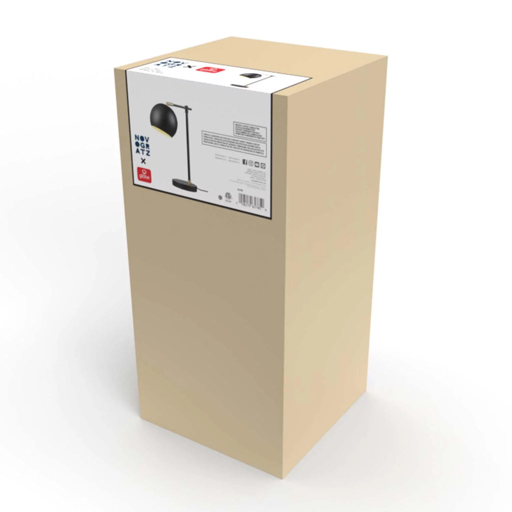 18" Matte Black Table Lamp Y607