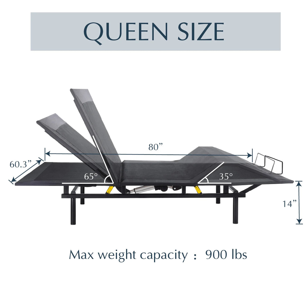 Queen Size Ergonomic Electric Adjustable Bed Base Frame B4703