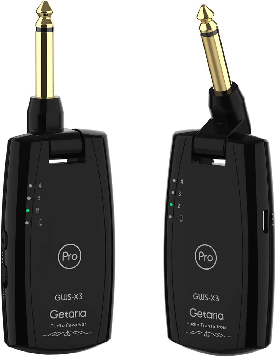 Wireless Guitar Transmitter Receiver System for Electric Bass Guitar Cable Adapter X95464