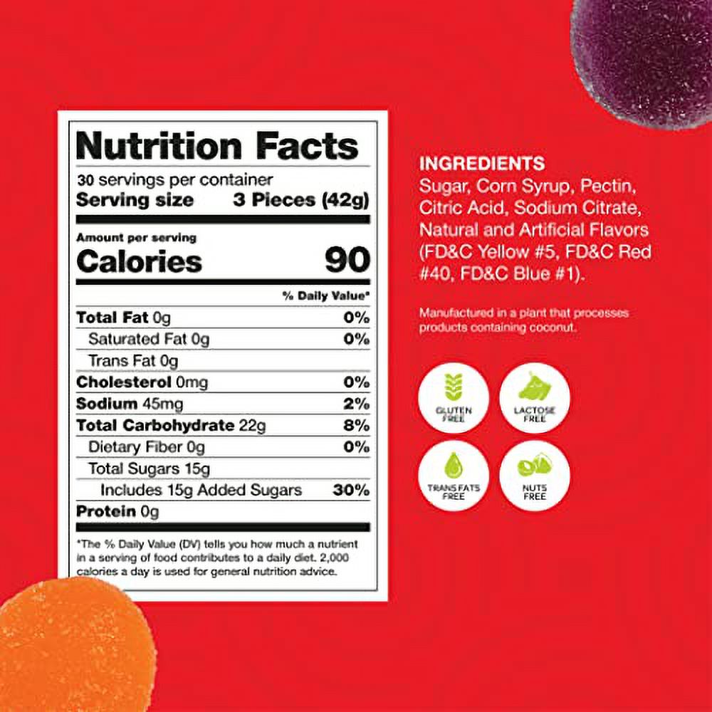 Fruit Disk Jelly Patties Candy, Individually Wrapped, 2 Pounds A97561