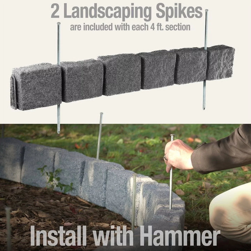 6-Block Section of Edging with 2 Securing Spikes C7732