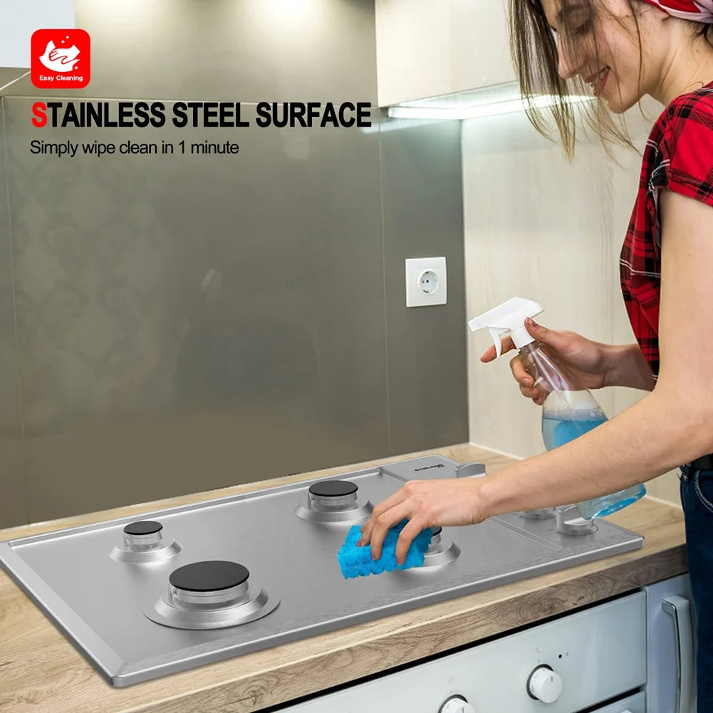 Stainless Steel 4-Burner Gas Cooktop C6368