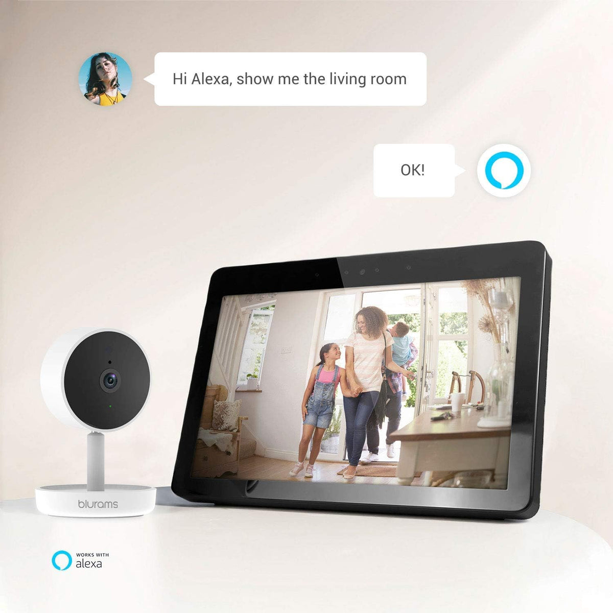 Indoor Security Camera 1080P, 2-Way Talk, Night Vision, Pack of 2 W9105