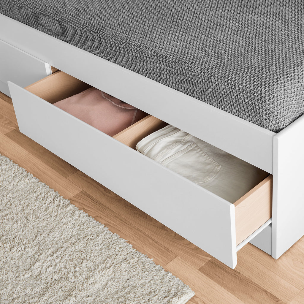 Twin Storage Bed with Bookcase Headboard L460