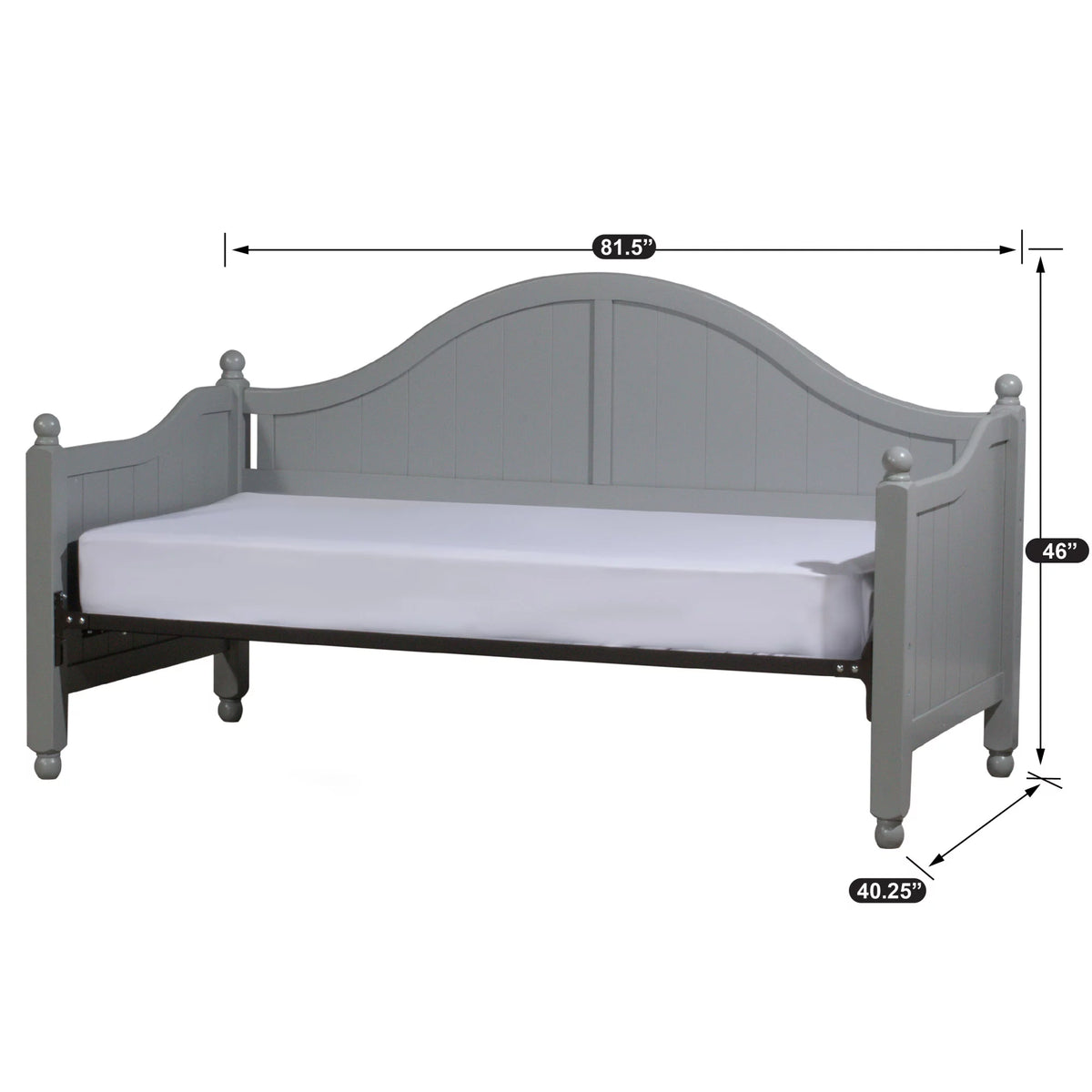 Gray Wood Daybed with Trundle U421