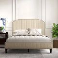 Upholstered Platform Bed with Headboard S559