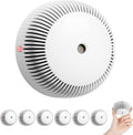Mini Smoke Detector with 10-Year Battery, Photoelectric Sensor, Pack of 6 A447461