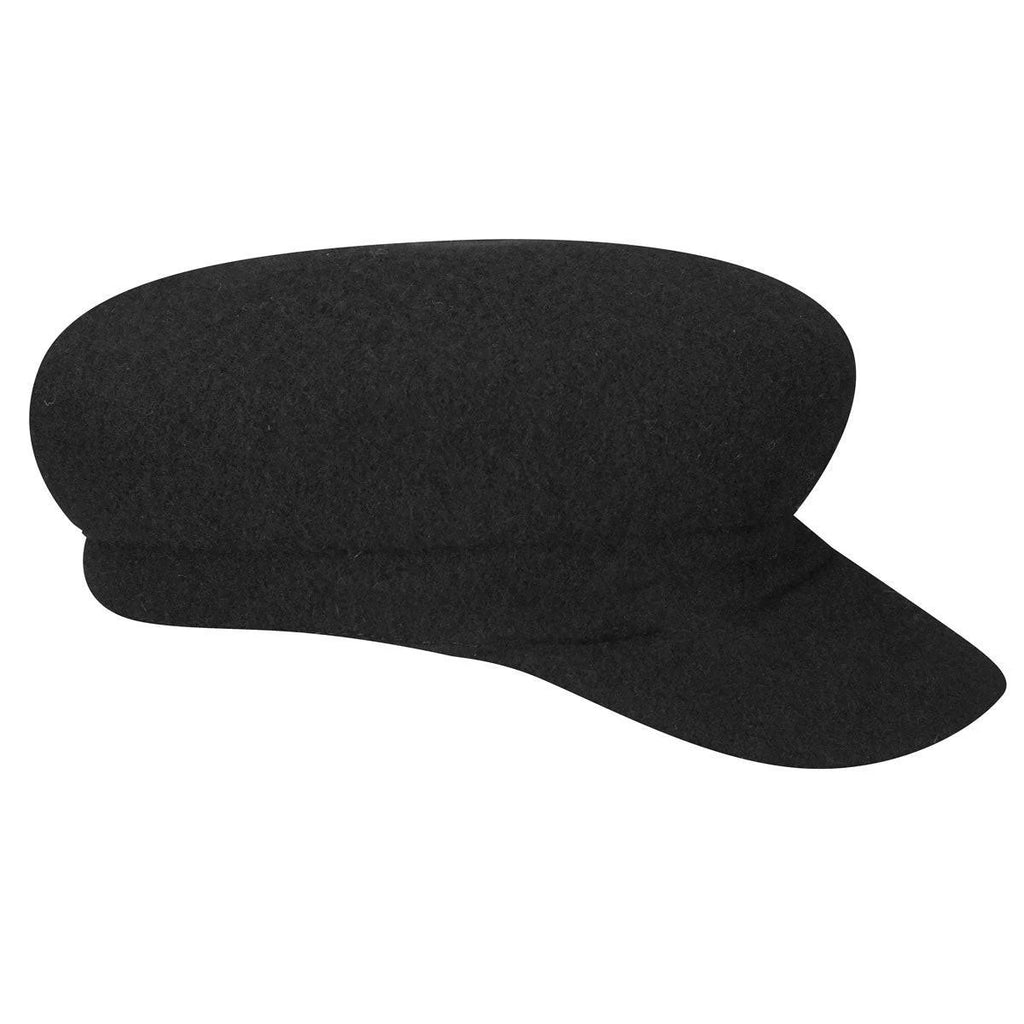 Black Wool Fiddler Cap R444805