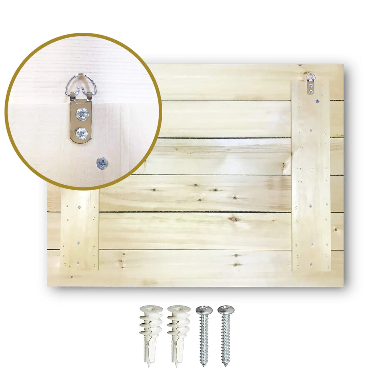 3 Panels 45 x 40 inches Print on Natural Pine Wood U72720