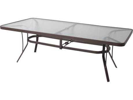 Oval Glass Top Outdoor Dining Table V7495