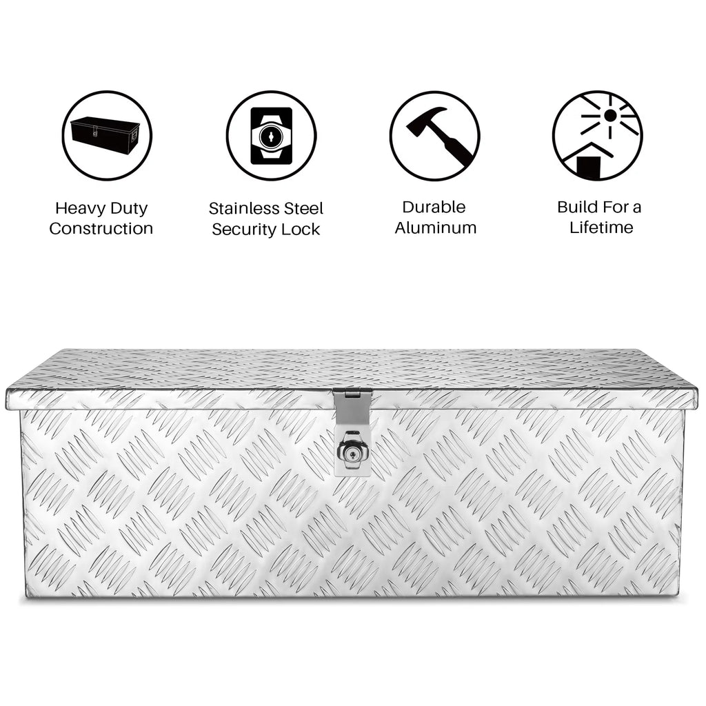 Aluminum Tongue Storage Tool Box D9623