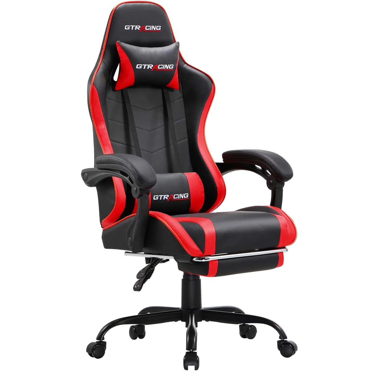 White Gaming Chair with Footrest K450278