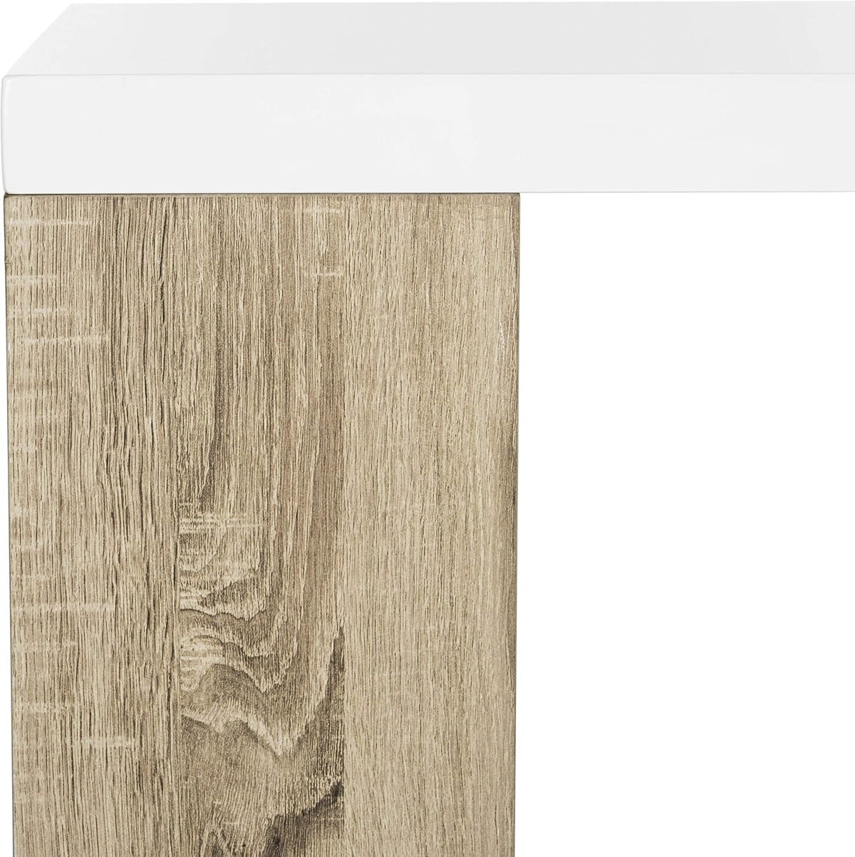 White Lacquer and Oak Desk G385