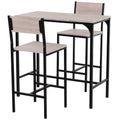 3-Piece Counter Table Set High Back Stool J943877