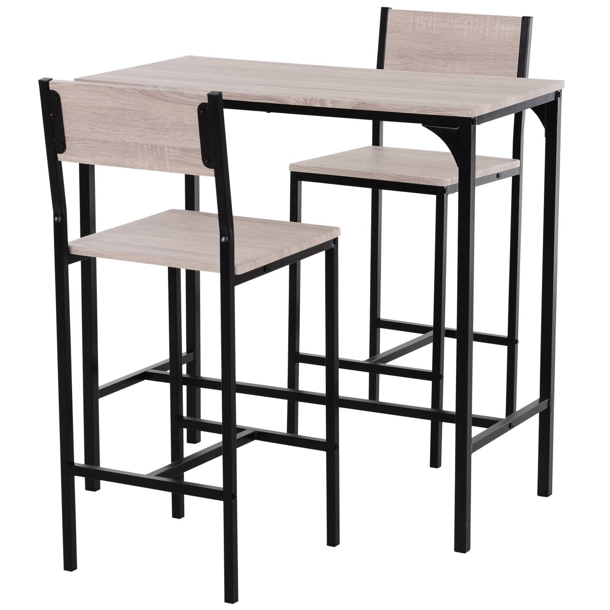 3-Piece Counter Table Set High Back Stool J943877