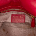 Pre-Owned Red Lambskin Leather Satchel D40657