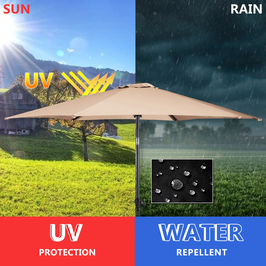 10FT Beige Patio Umbrella H60941