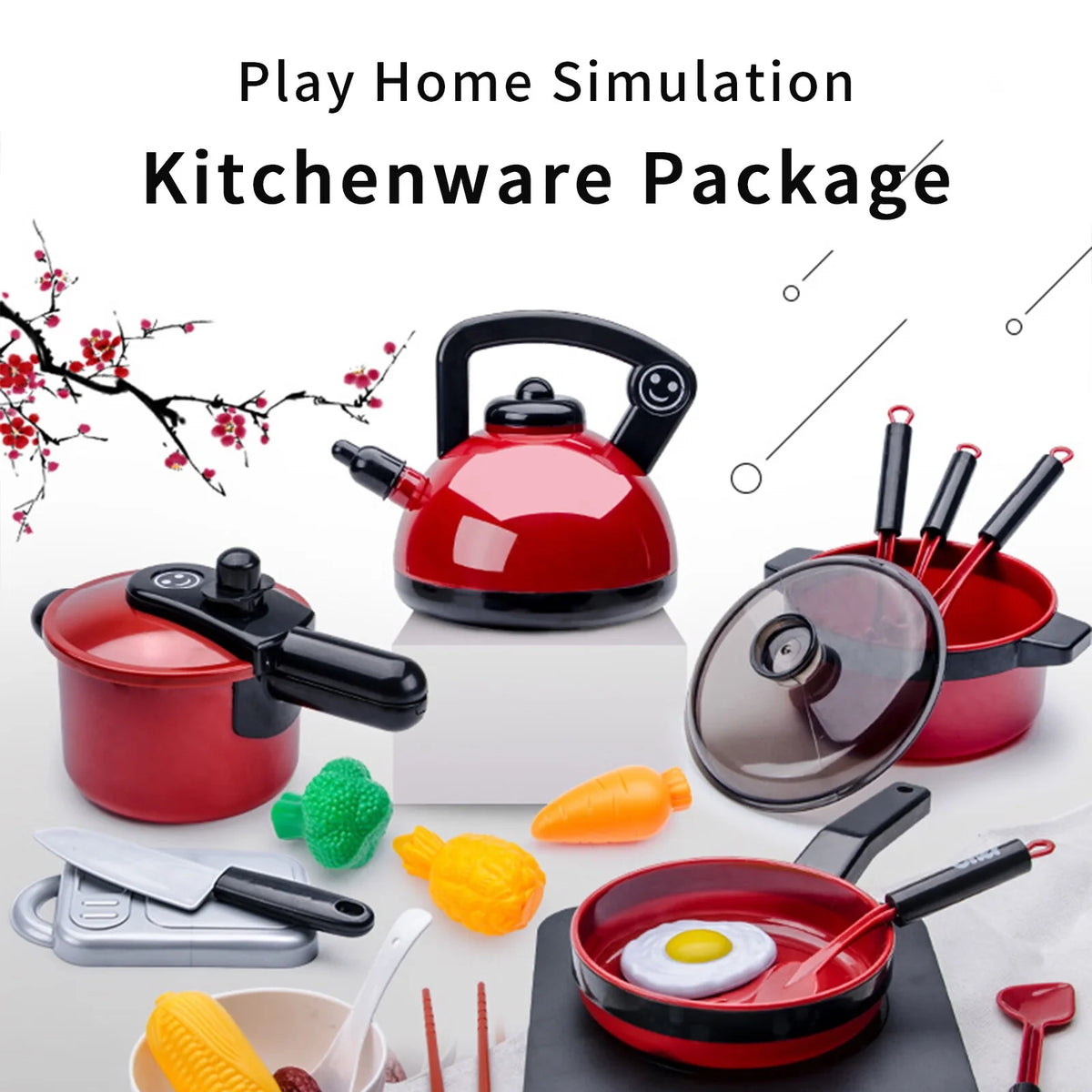 51 Pcs Kids Kitchen Playset Pots and Pans X991