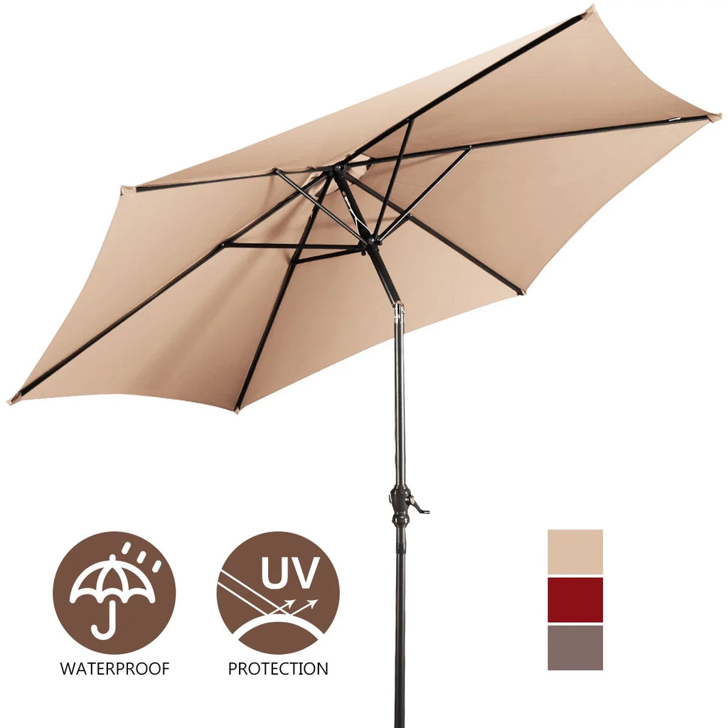 10FT Beige Patio Umbrella H60941