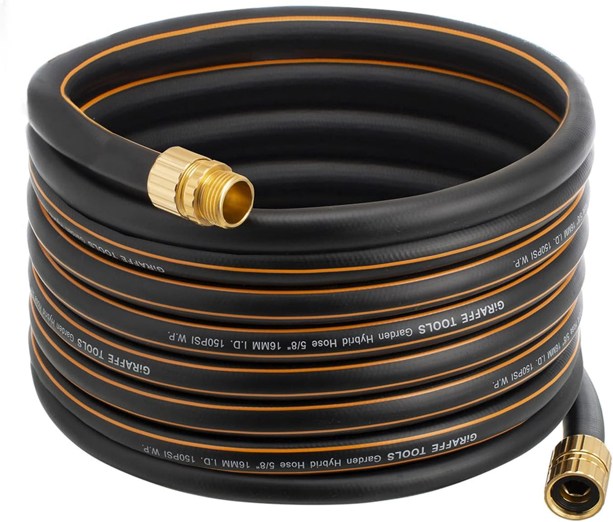 Hybrid Garden Hose 5/8" x 100ft, No Kink, Flexible, Leakproof, Pack of 2 G944368