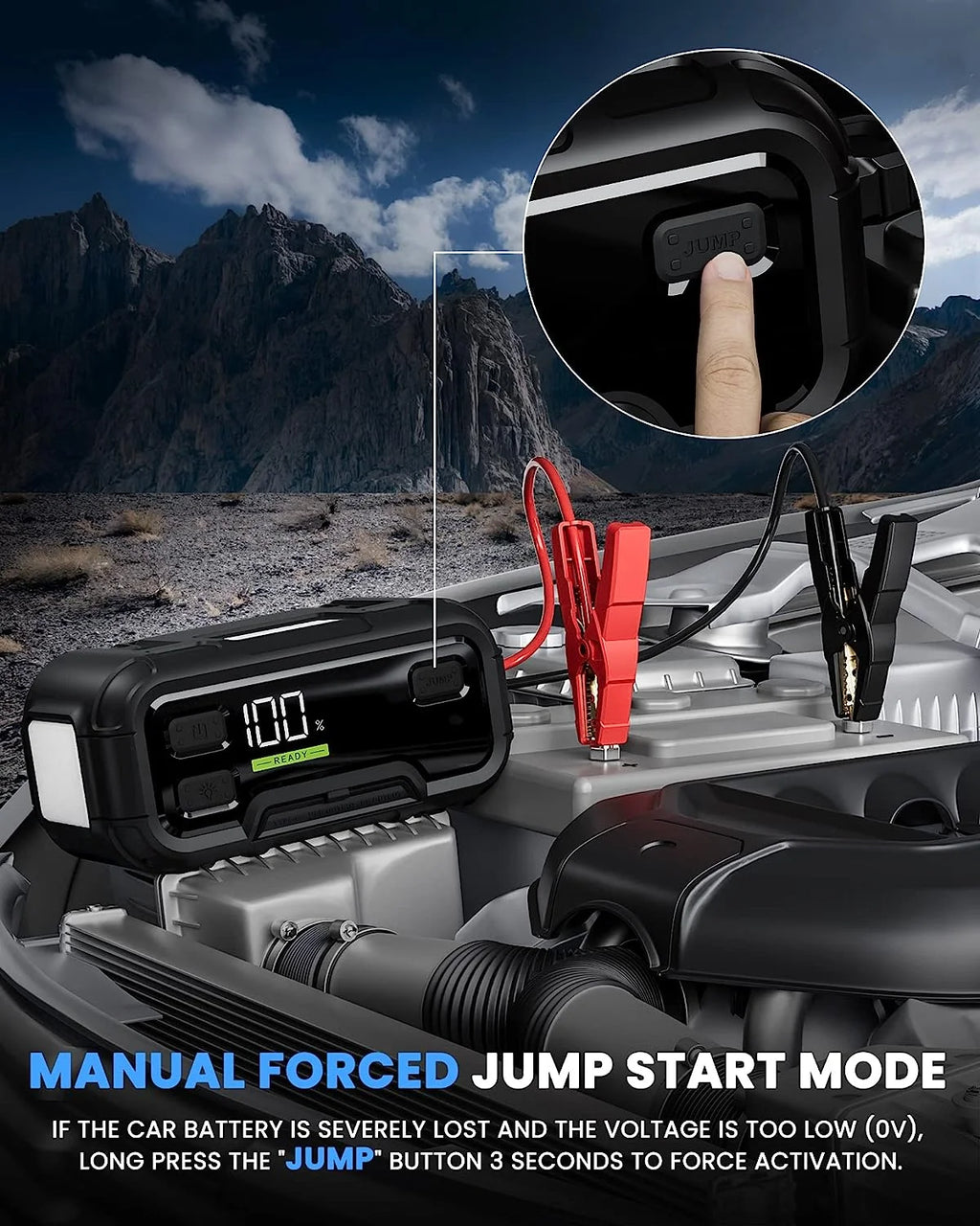 32000mAh 12V Battery Jump Starter with LED Display V32753