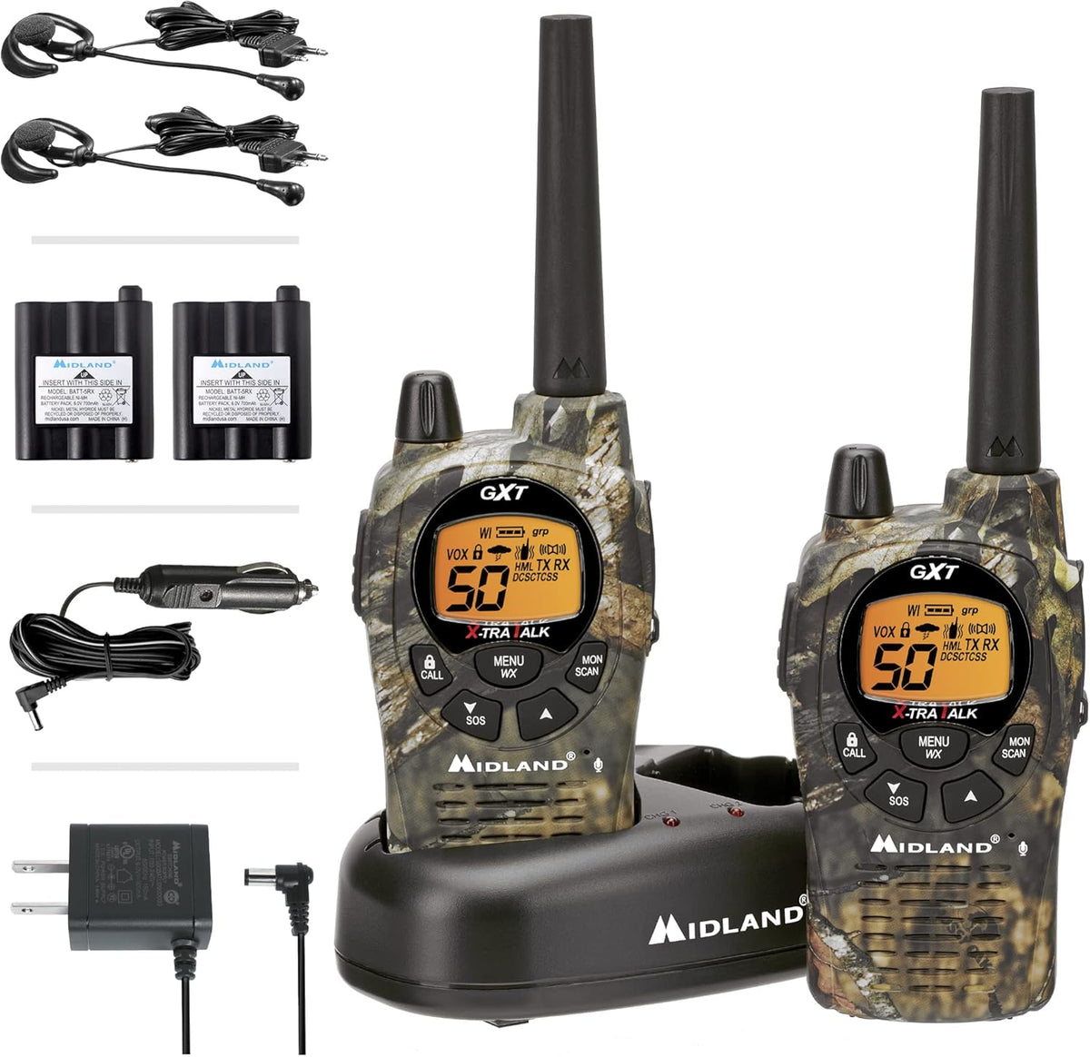50 Channel GMRS Two-Way Radio, Mossy Oak Camo, 2-Pack A64064