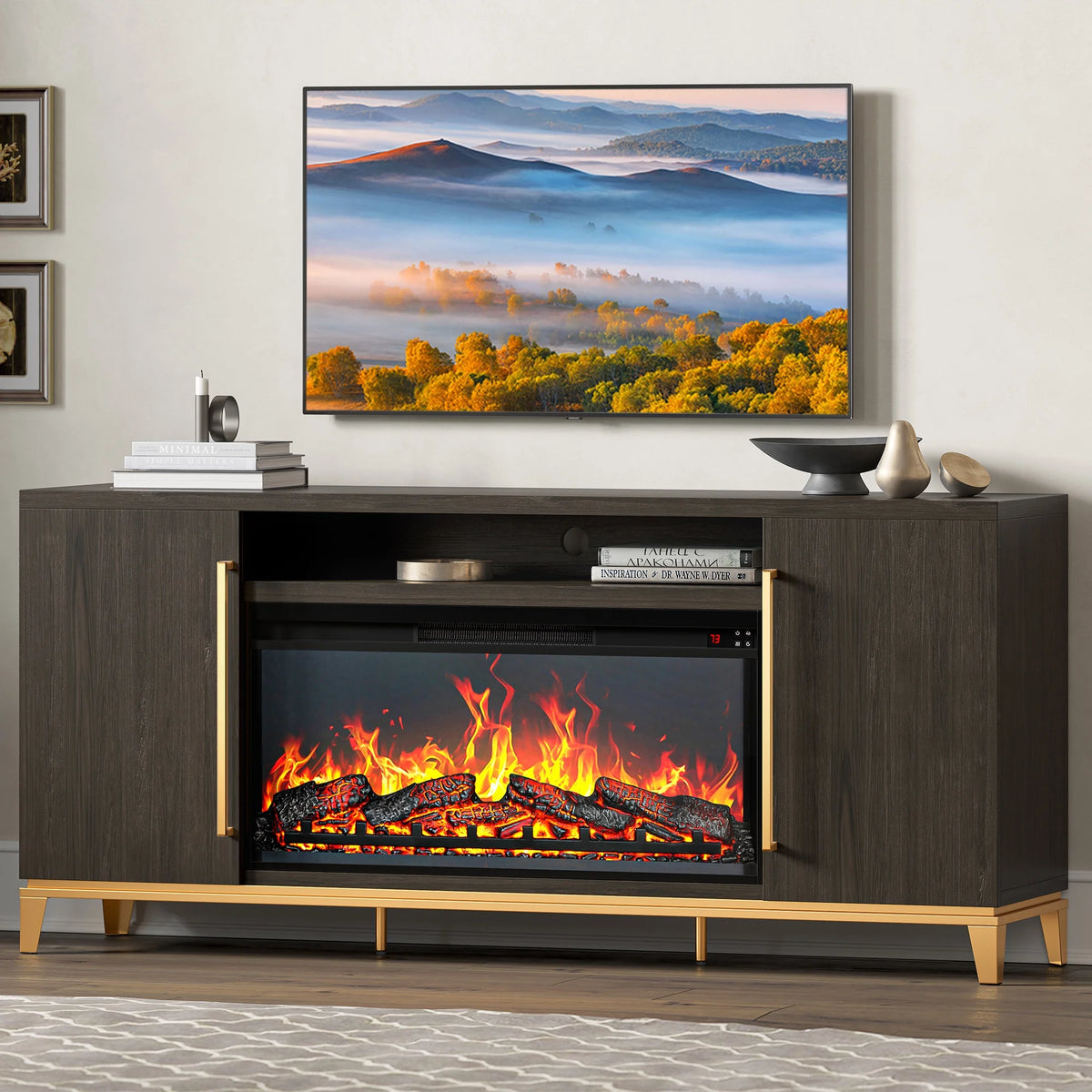 Fireplace TV Stand with 36 Electric Fireplace J45234