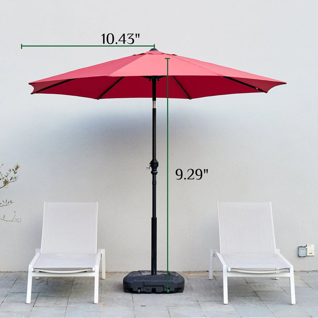 9-FT Outdoor Patio Umbrella with Push Button Tilt and Crank A967046