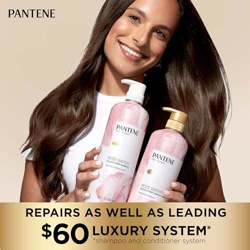 Sulfate Free Shampoo and Conditioner Set Rose Water 17.9 Fl Oz 2 Pack P145