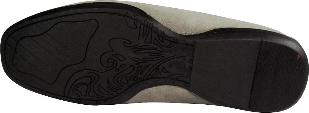 Leather Slip on Loafers Grey U7296