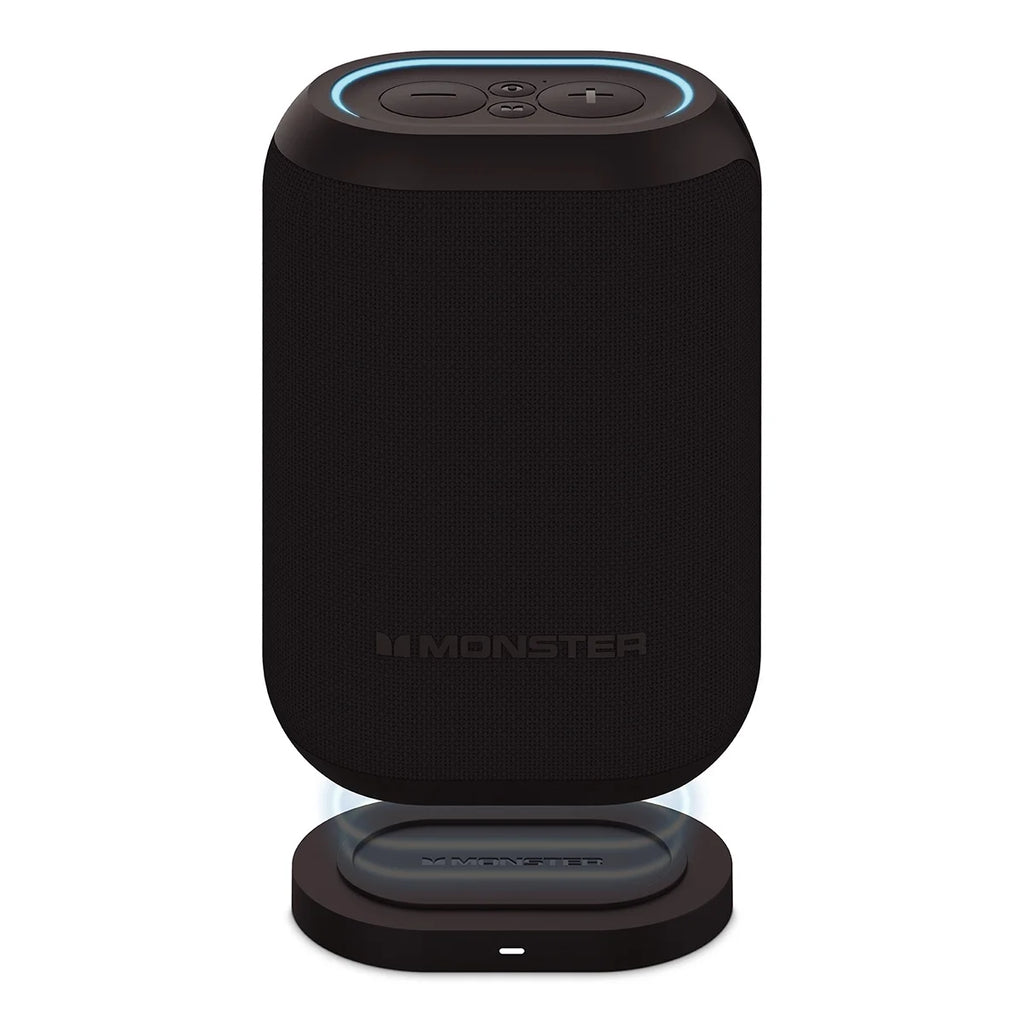 Waterproof Portable Bluetooth Speaker with Wireless Charging Base Black E28153