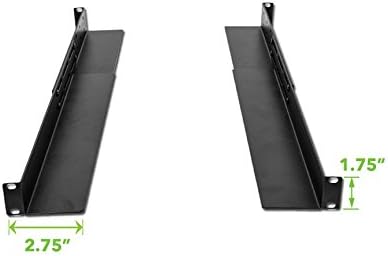 Adjustable Rack Mount Server Shelf Rails 1U Full Depth 3-Pack V45407