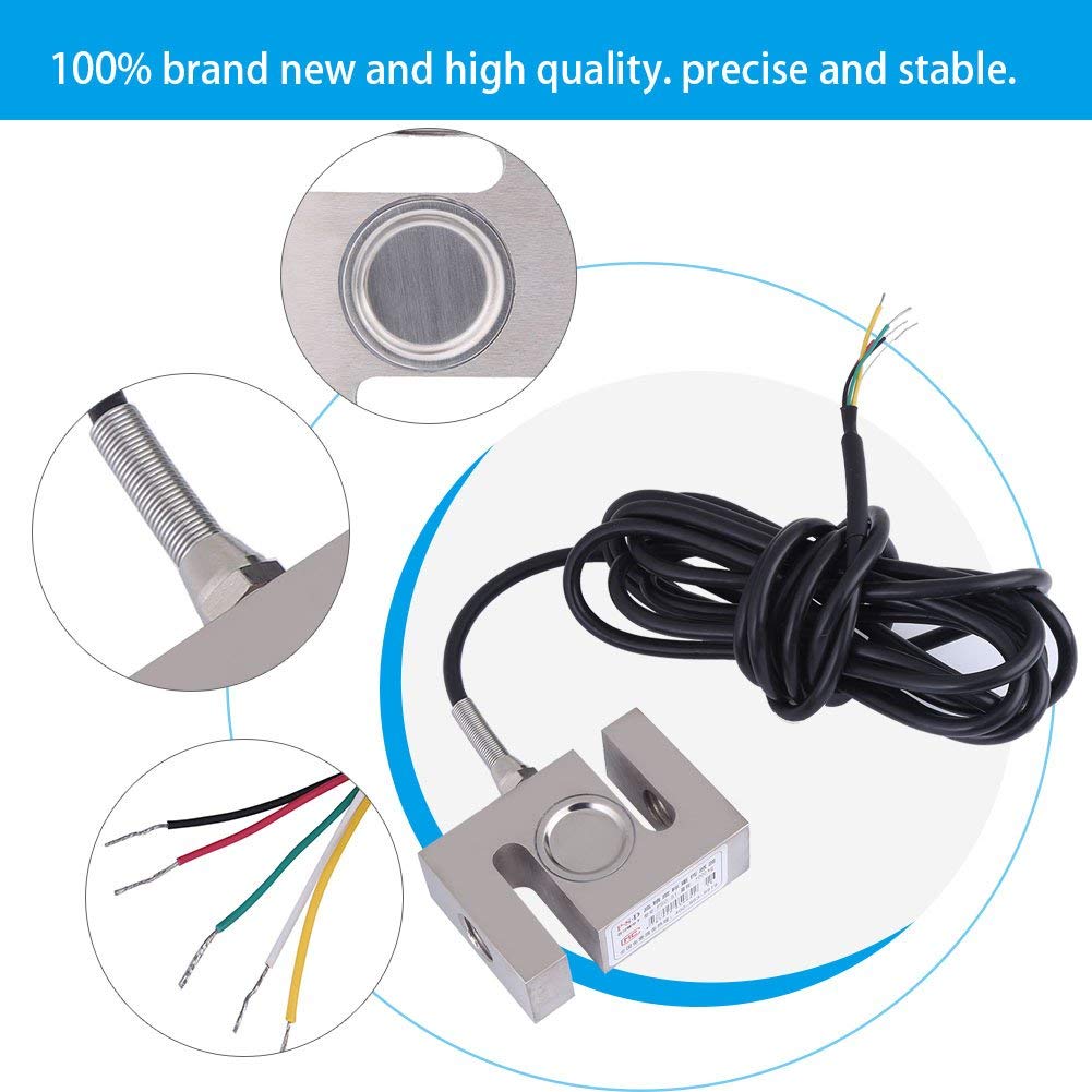 Metal Load Cell Scale Weighting Sensor 1000kg/2204lb, Weighing Controller Weight Indicator Pack of 2 V478