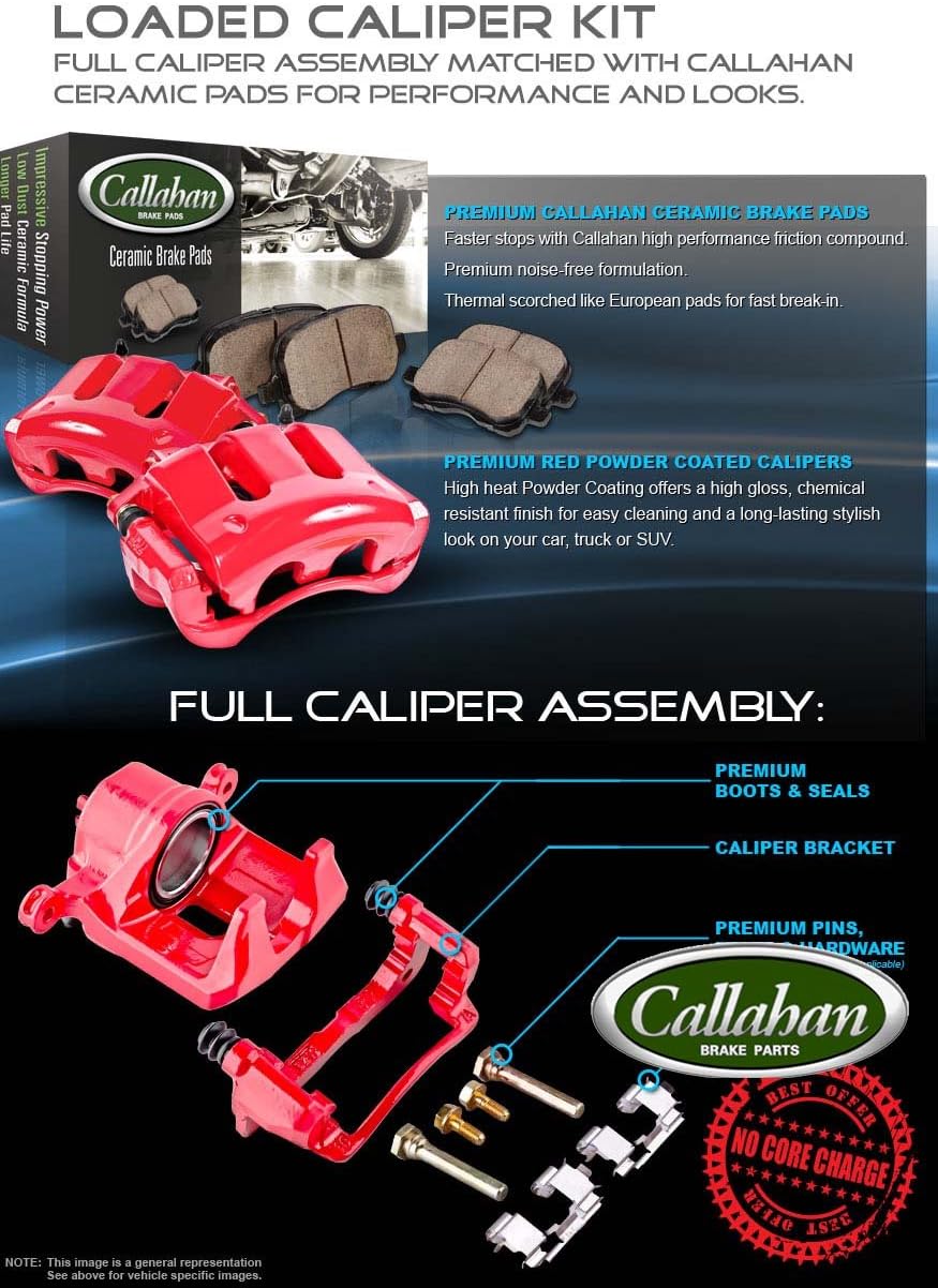 Premium Loaded OE Caliper Assembly Set with Ceramic Brake Pads N58874