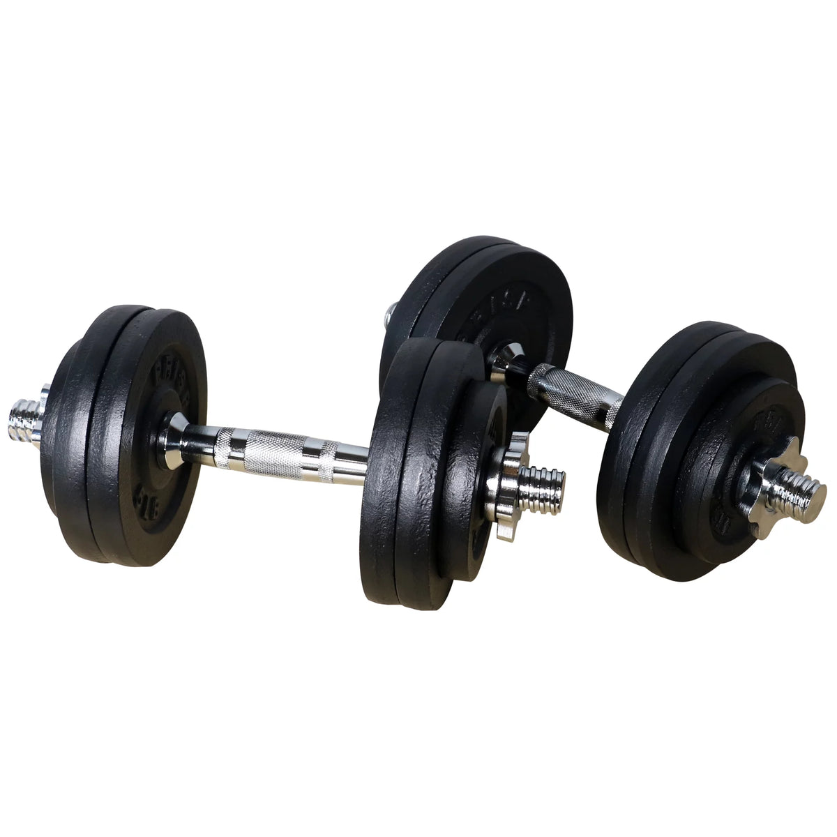 Adjustable Weight Dumbbells Set with Cast Iron Plates Z20786