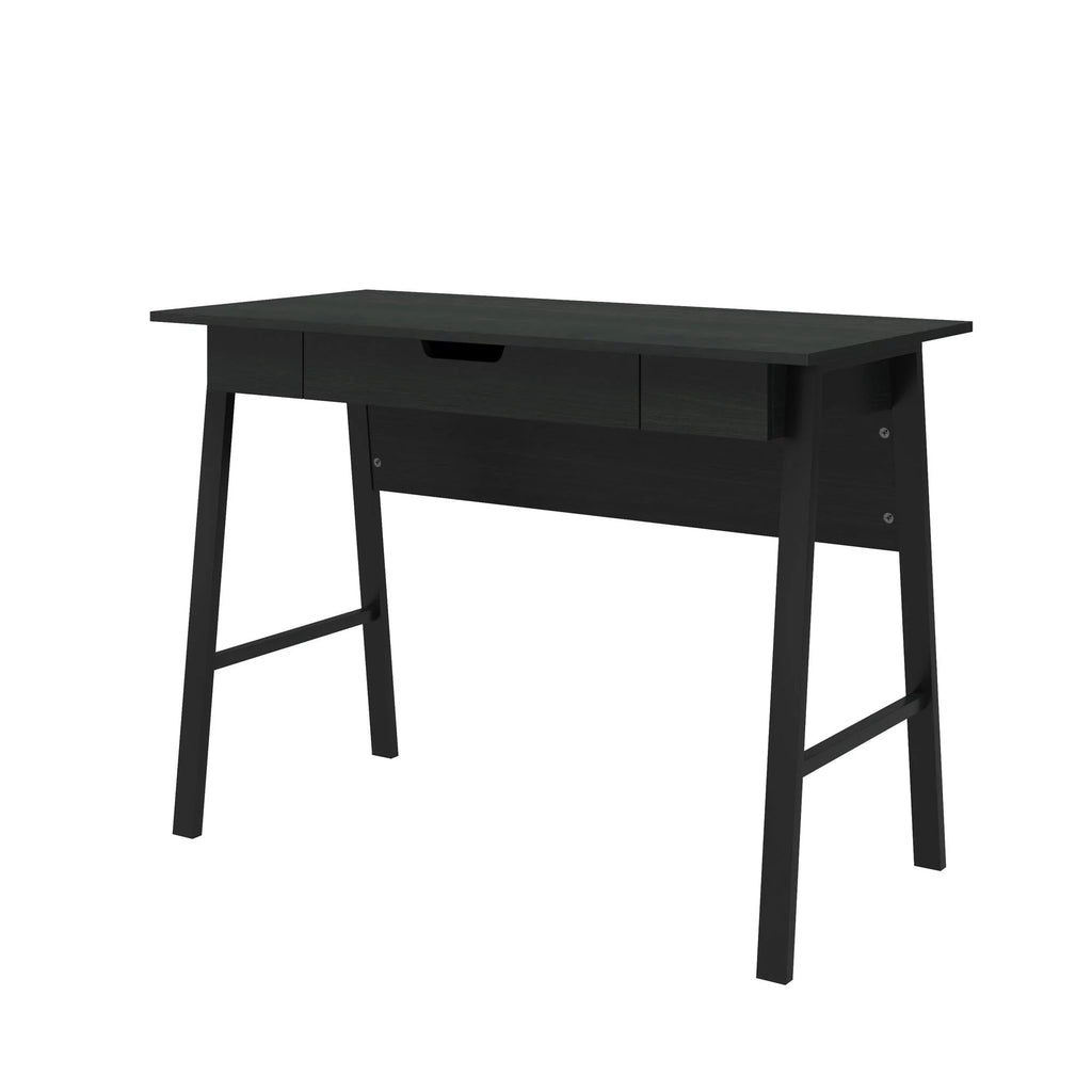 Black Oak Computer Desk with Drawer F5459