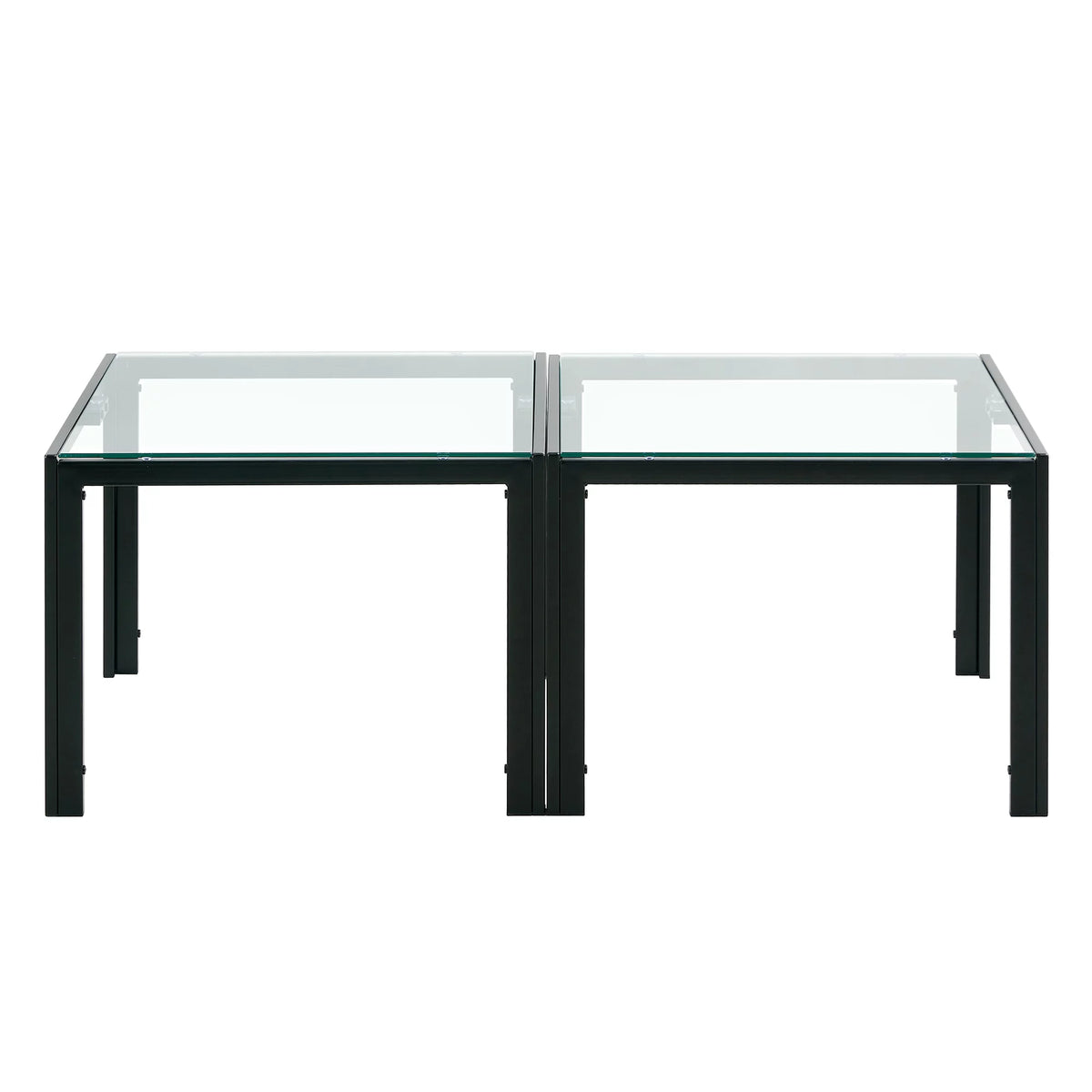 Coffee Table Set of 2 Tempered Glass S354
