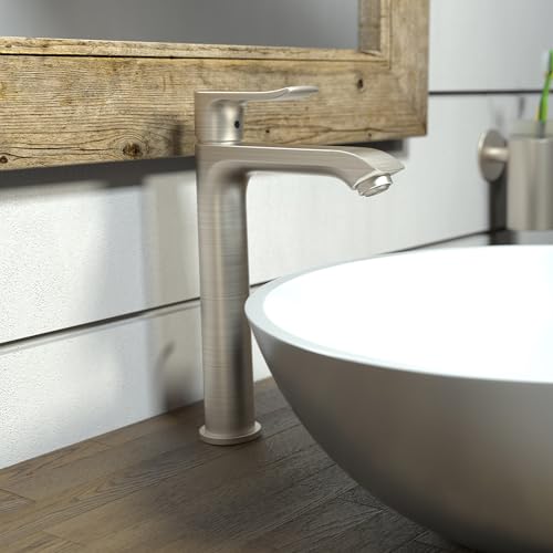 Brushed Nickel 1-Hole Bathroom Sink Faucet X606458