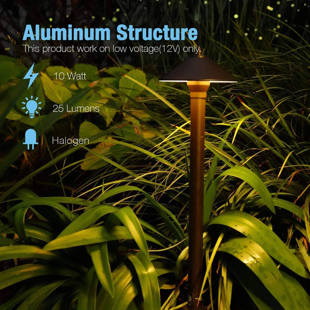 Waterproof Low Voltage Landscape Lighting Set with Spike Stand A632