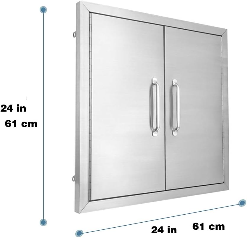 Stainless Steel Double Access Door 24 W X 24 H V8013