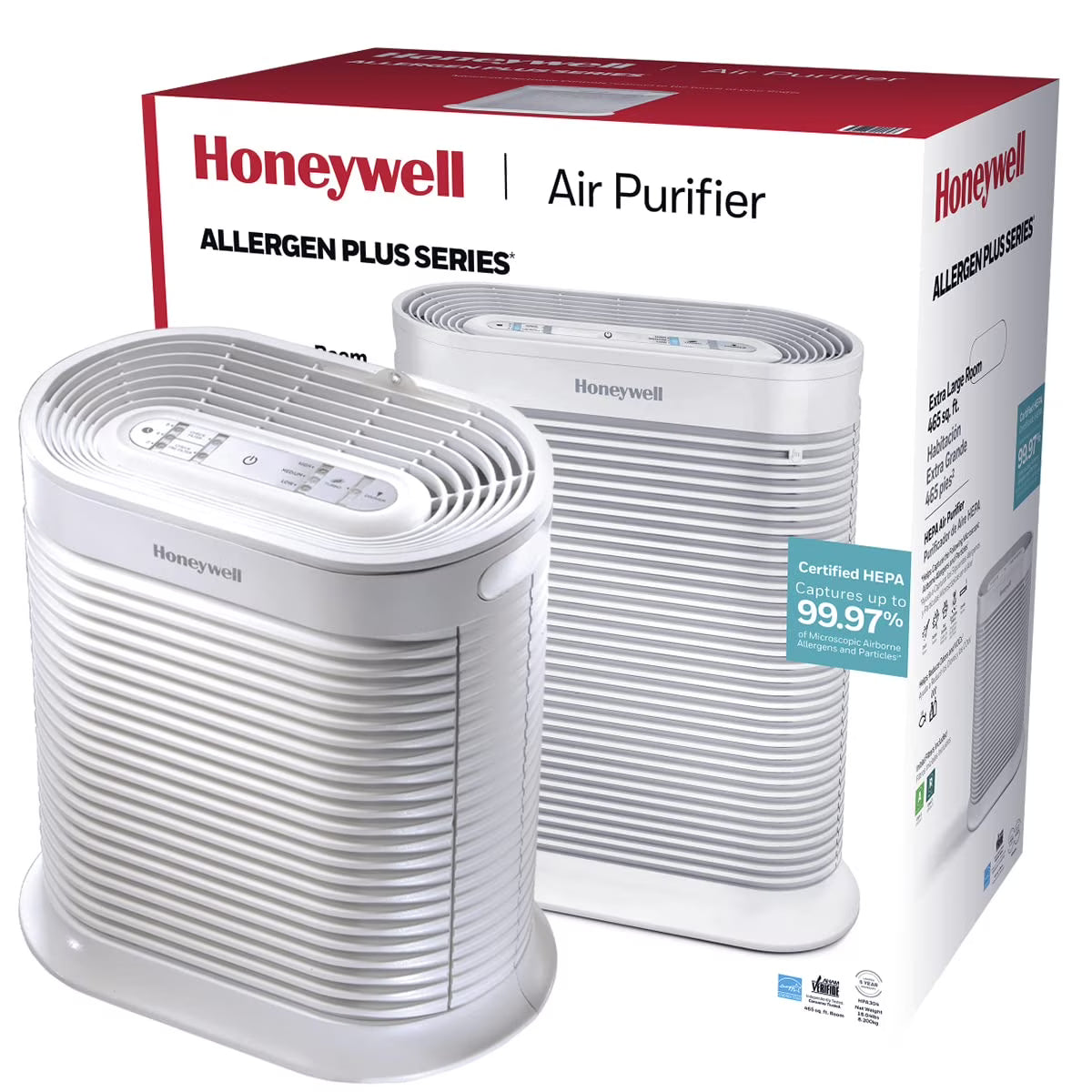HEPA Air Purifier for Extra Large Rooms, Cleans Up To 2250 Sq Ft in 1 Hour, White M70971